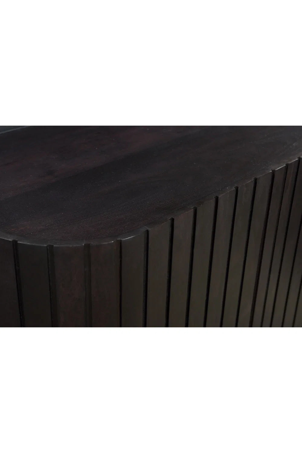 Luxury Black Acacia 4-Door Sideboard European Style for Villa