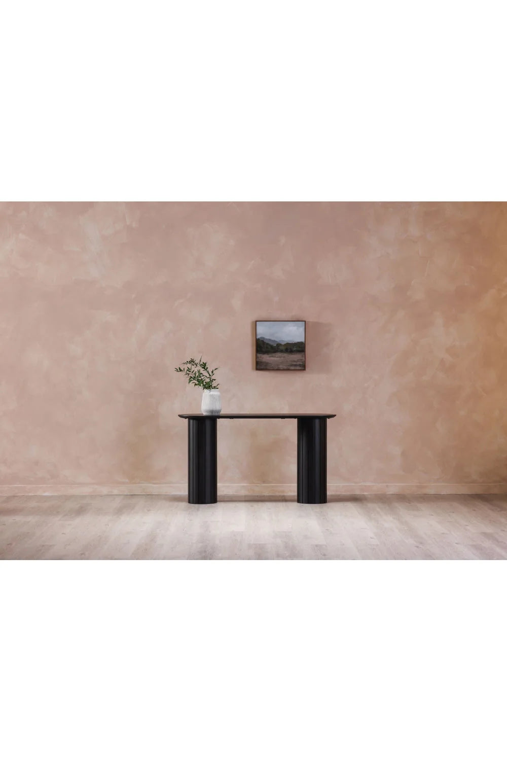 Luxury Black Acacia Console Table Modern Italian Style for Villa