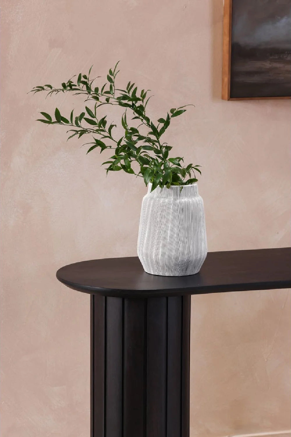 Luxury Black Acacia Console Table Modern Italian Style for Villa