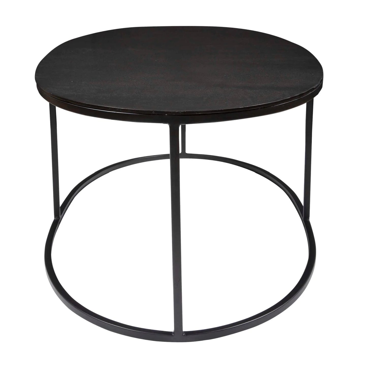 Luxury Black Aluminum Oval Coffee Table Modern Italian Style for Villa