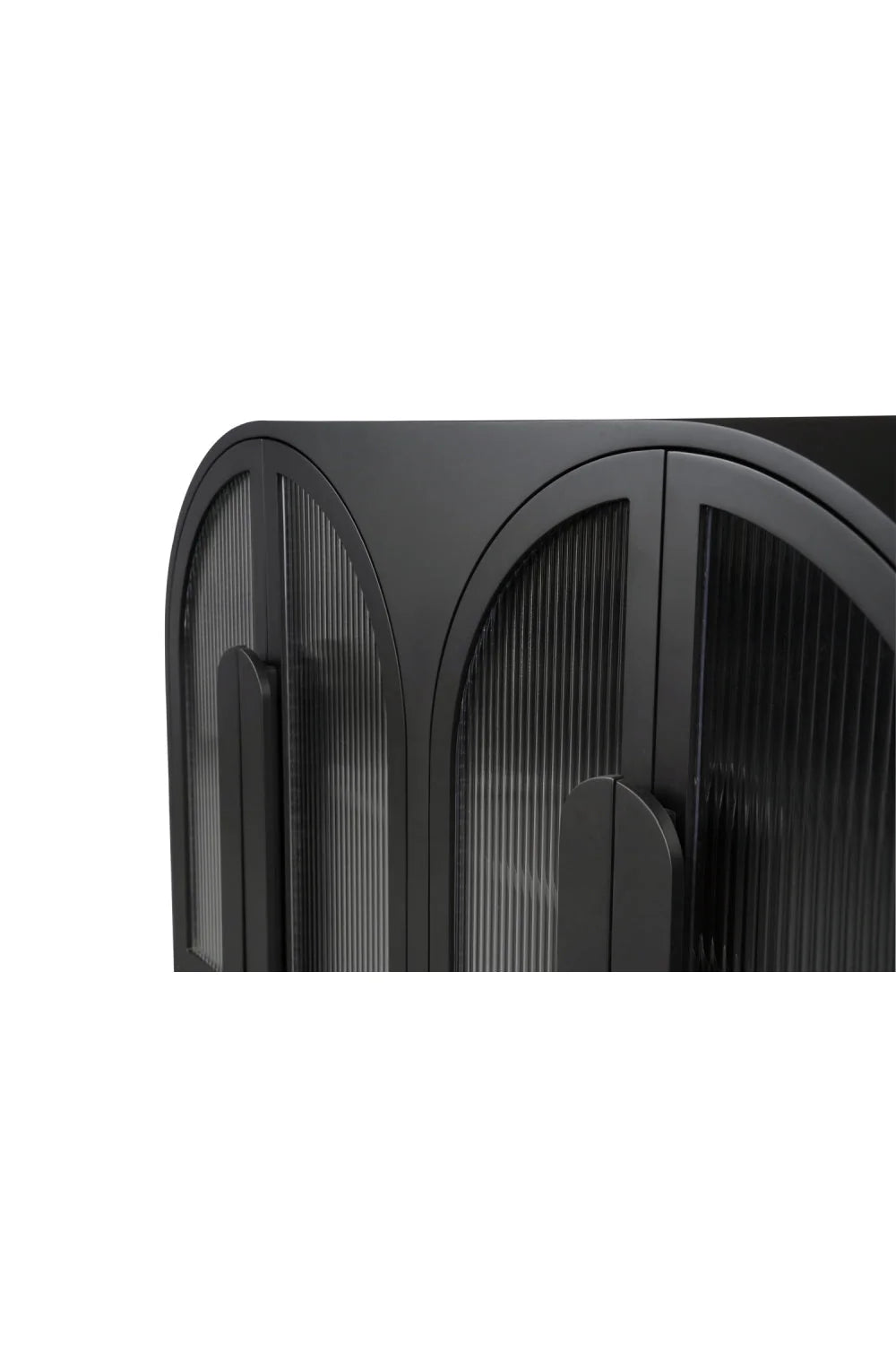 Luxury Black Arched 6-Door Sideboard European Style for Villa