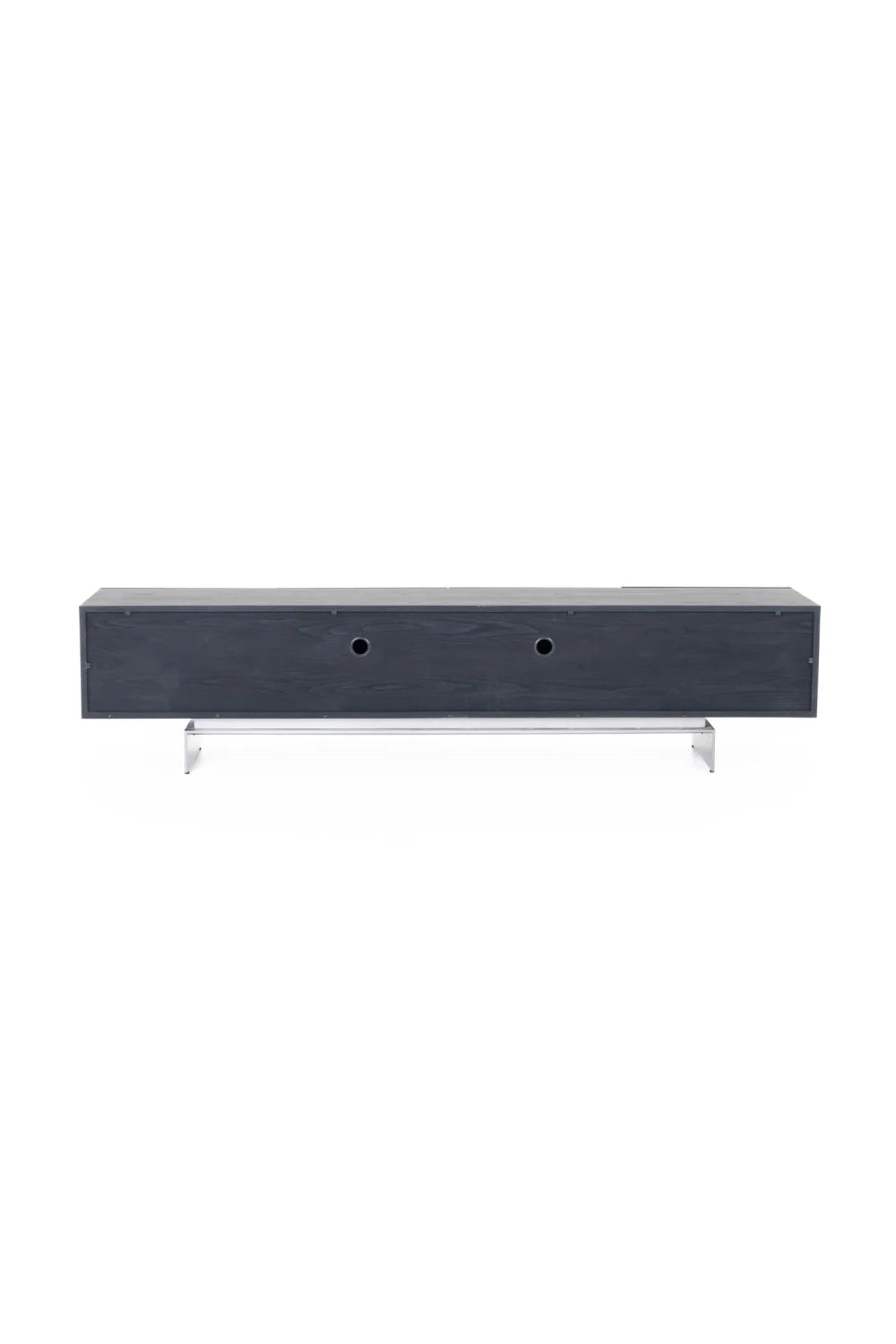 Luxury Black Ash 4-Door Media Unit Modern Italian Style for Villa