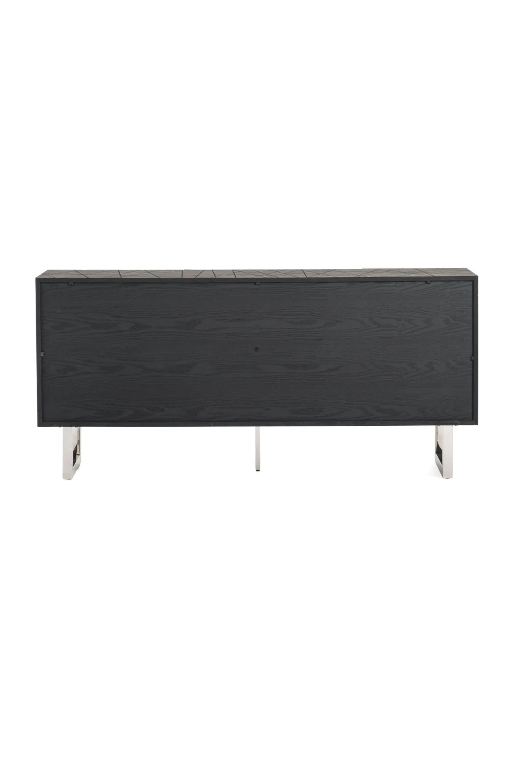 Luxury Black Ash 4-Door Sideboard European Style for Villa