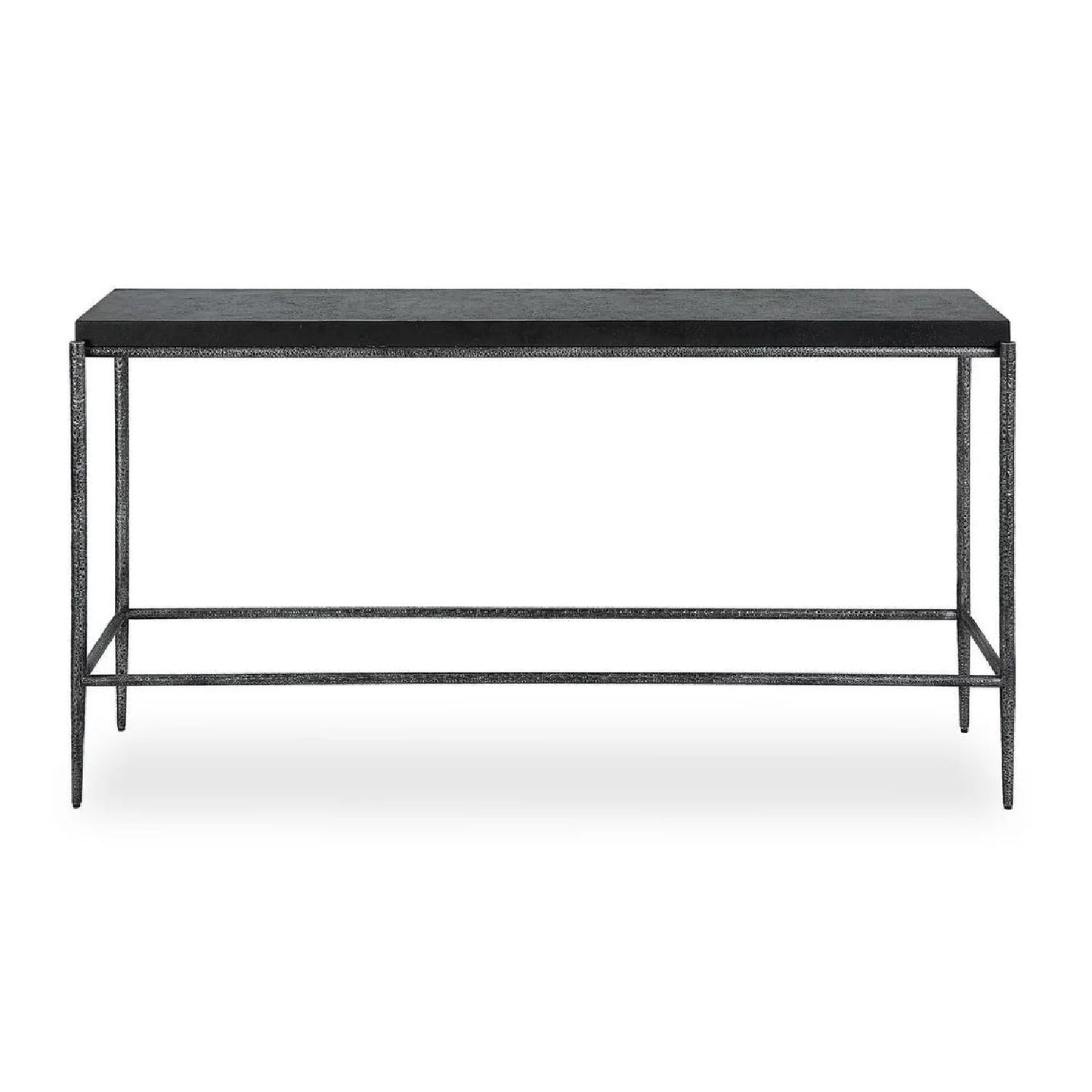 Luxury Black Concrete Console Table Modern Italian Style for Villa
