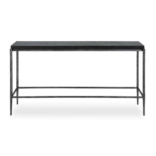 Luxury Black Concrete Console Table Modern Italian Style for Villa