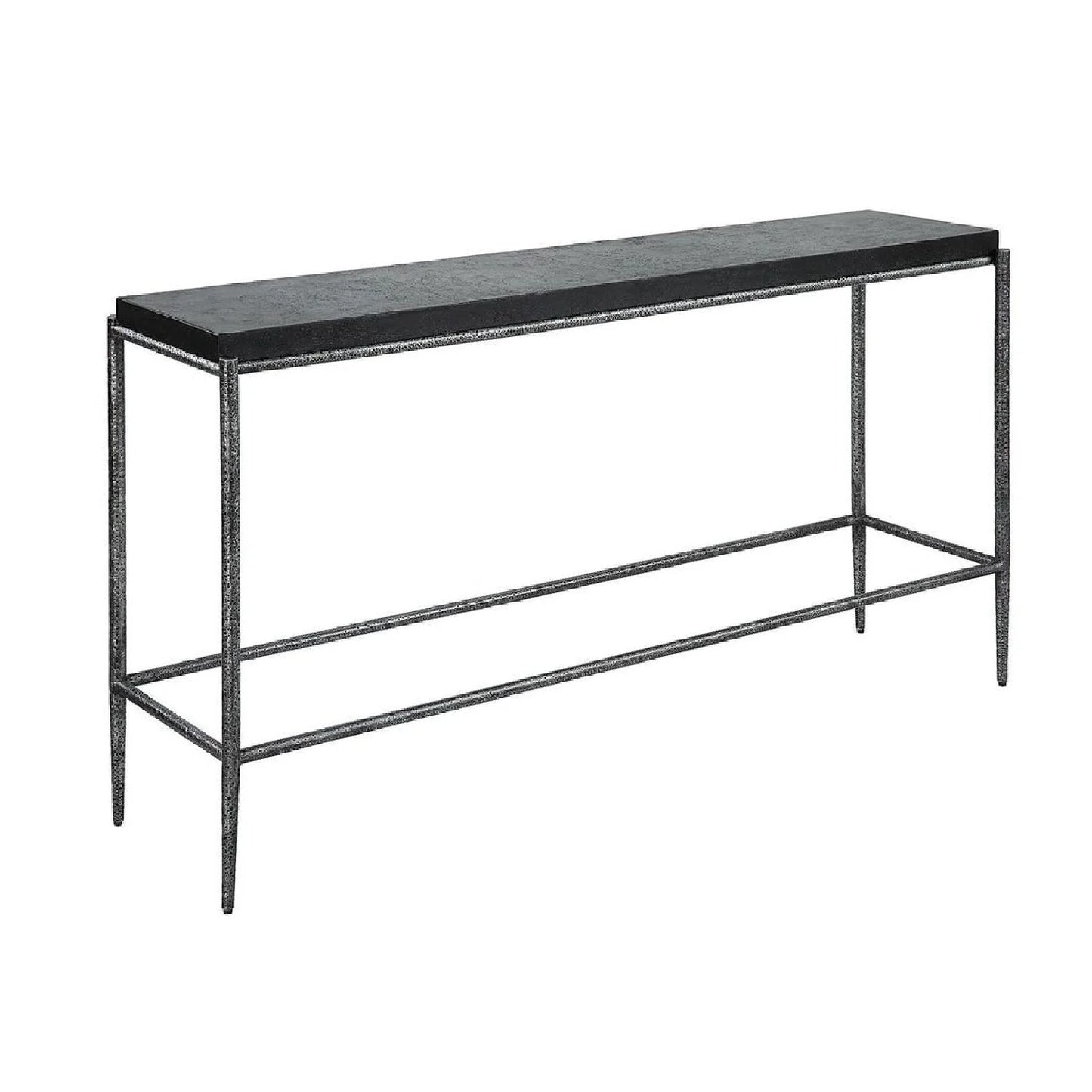 Luxury Black Concrete Console Table Modern Italian Style for Villa