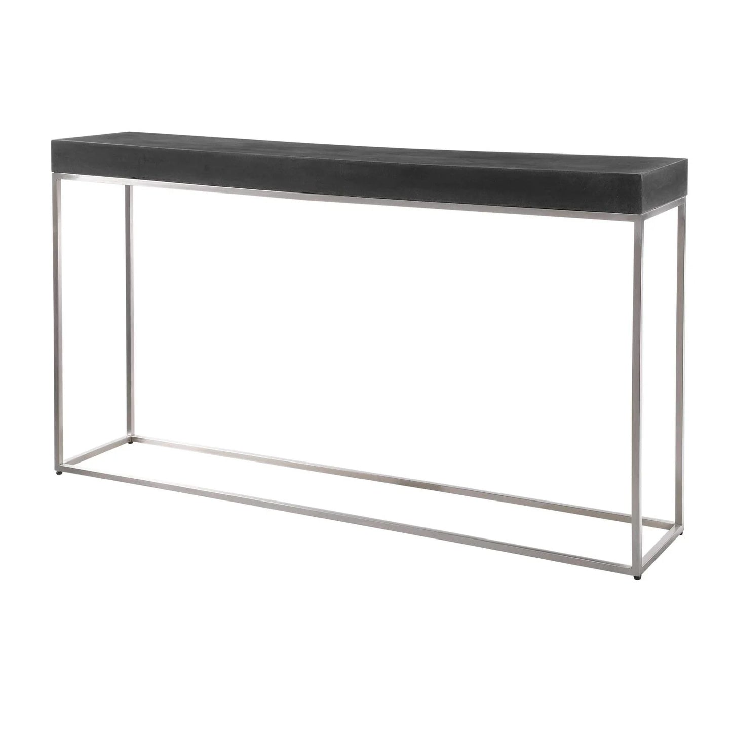 Luxury Black Concrete Console Table Modern Italian Style for Villa