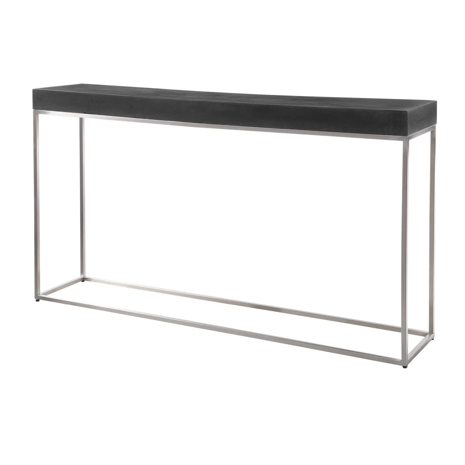 Luxury Black Concrete Console Table Modern Italian Style for Villa