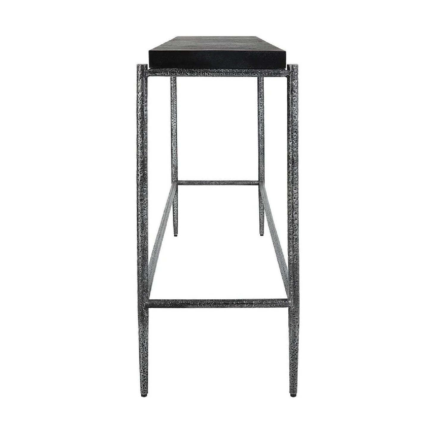 Luxury Black Concrete Console Table Modern Italian Style for Villa