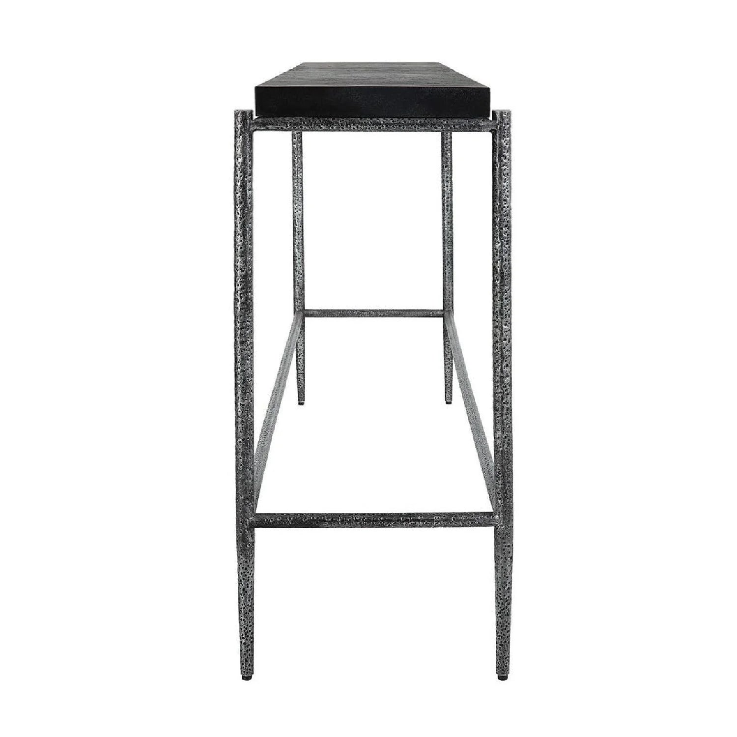 Luxury Black Concrete Console Table Modern Italian Style for Villa