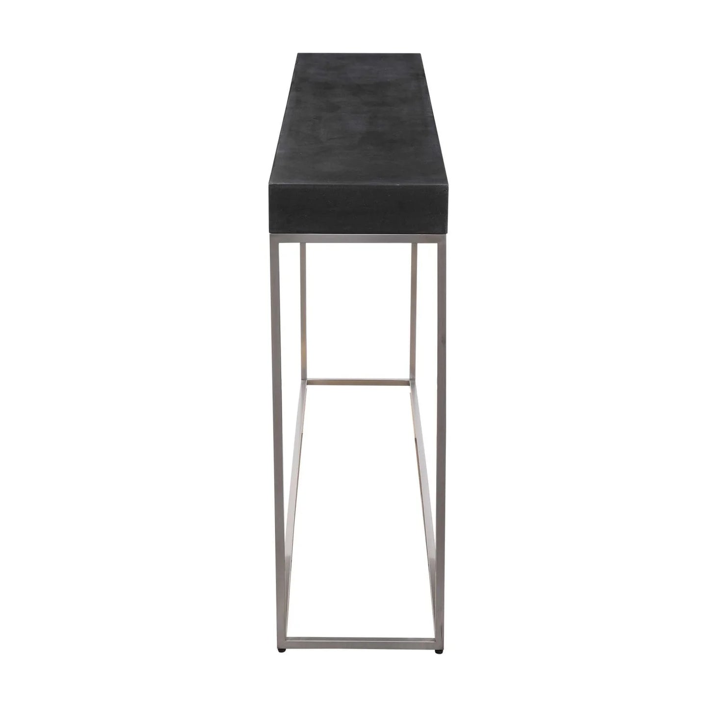 Luxury Black Concrete Console Table Modern Italian Style for Villa