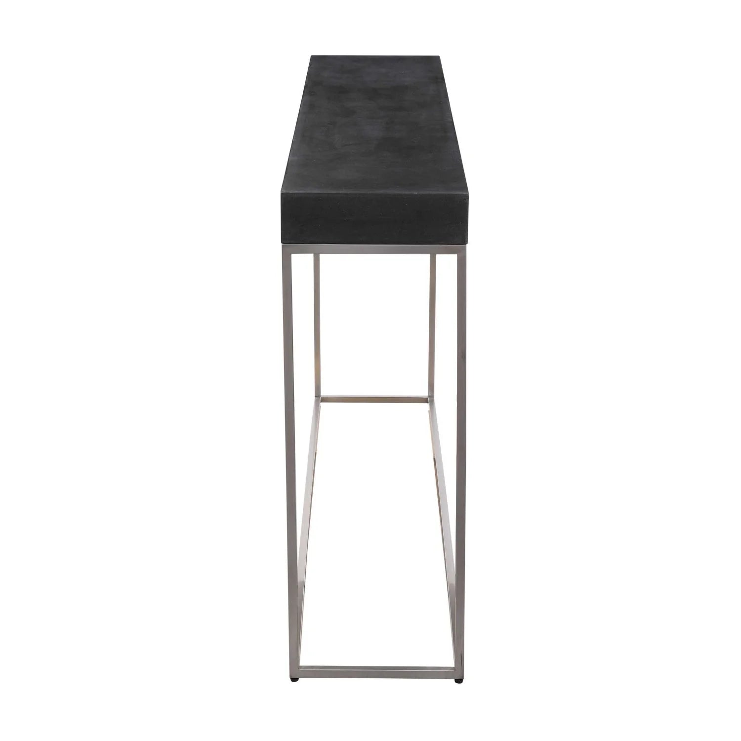 Luxury Black Concrete Console Table Modern Italian Style for Villa