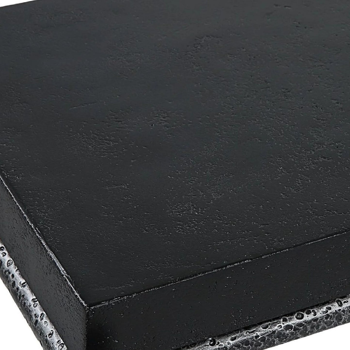 Luxury Black Concrete Console Table Modern Italian Style for Villa
