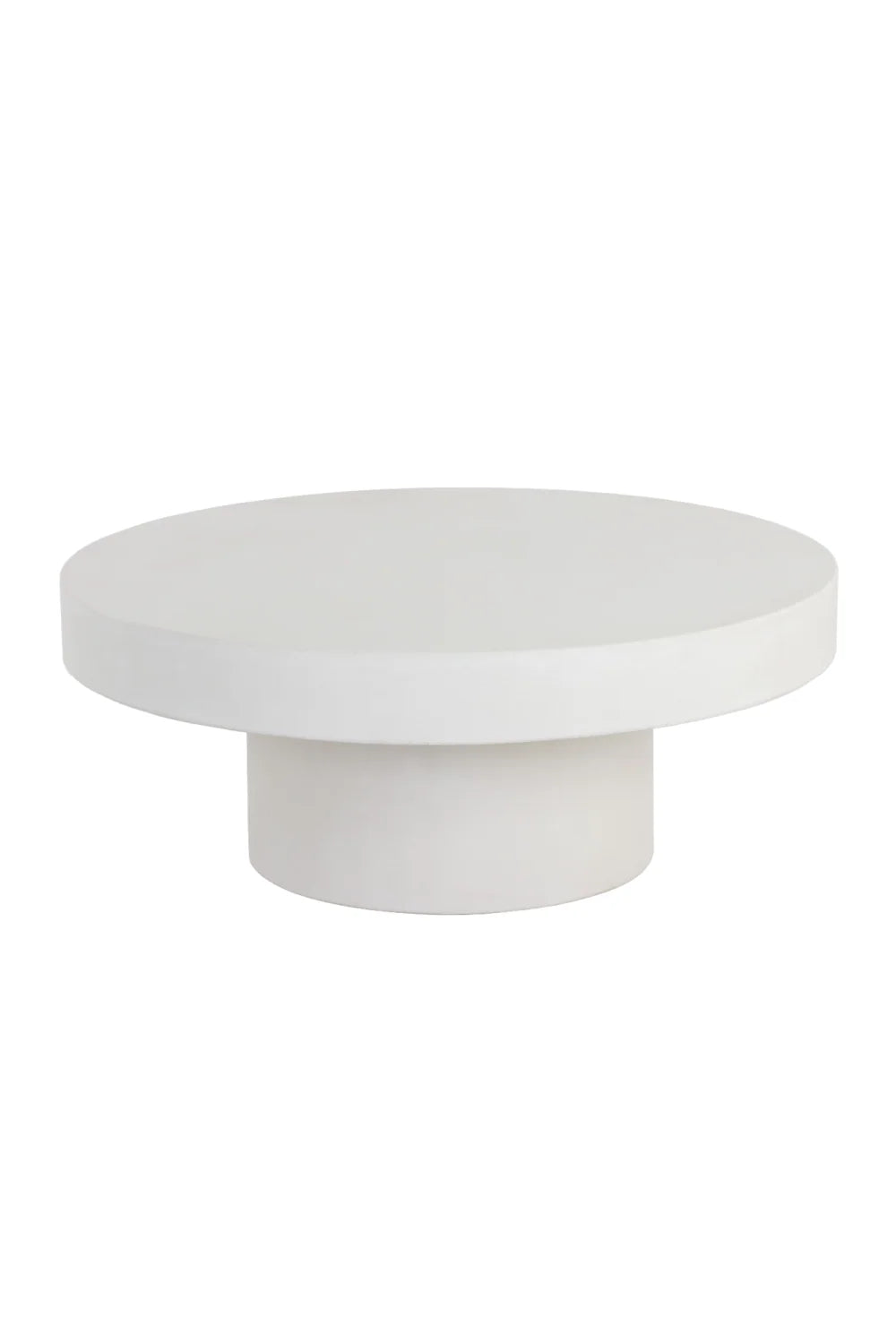 Luxury Black Concrete Round Coffee Table Modern Italian Style for Villa