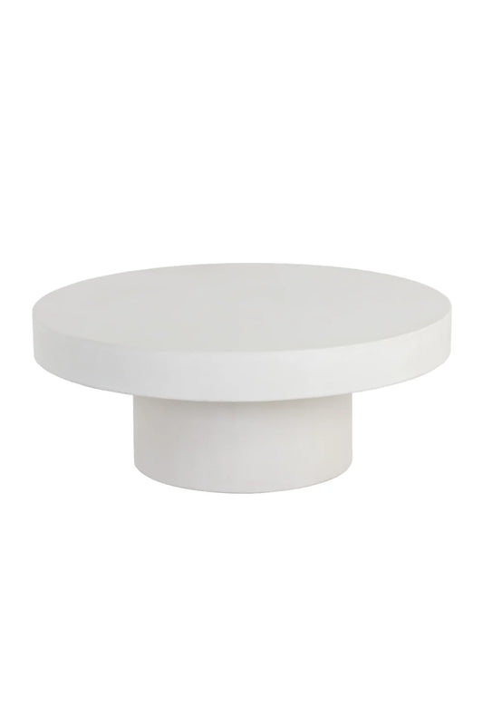 Luxury Black Concrete Round Coffee Table Modern Italian Style for Villa