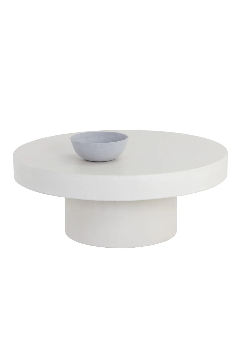 Luxury Black Concrete Round Coffee Table Modern Italian Style for Villa