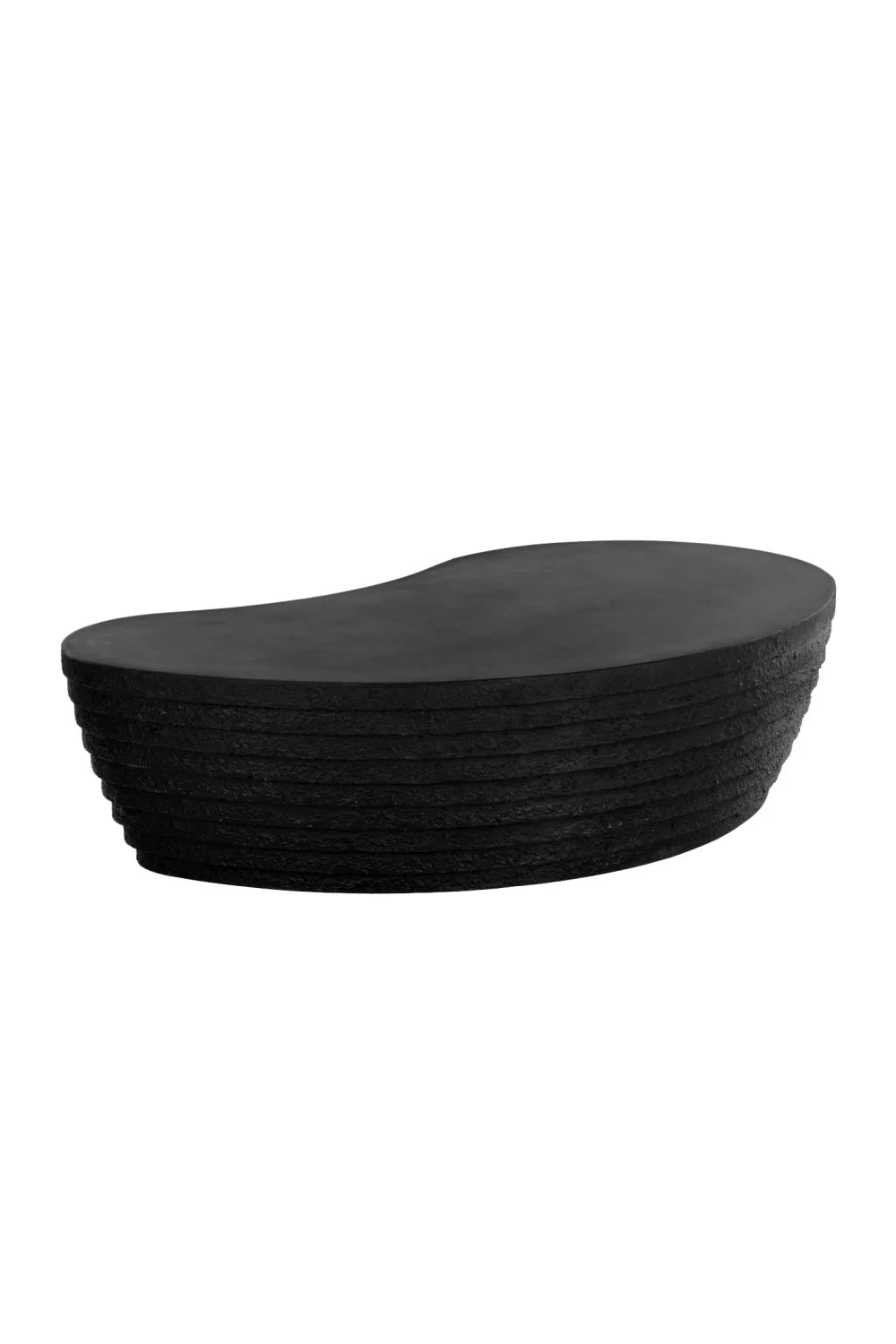 Luxury Black Curved Coffee Table Modern Italian Style for Villa