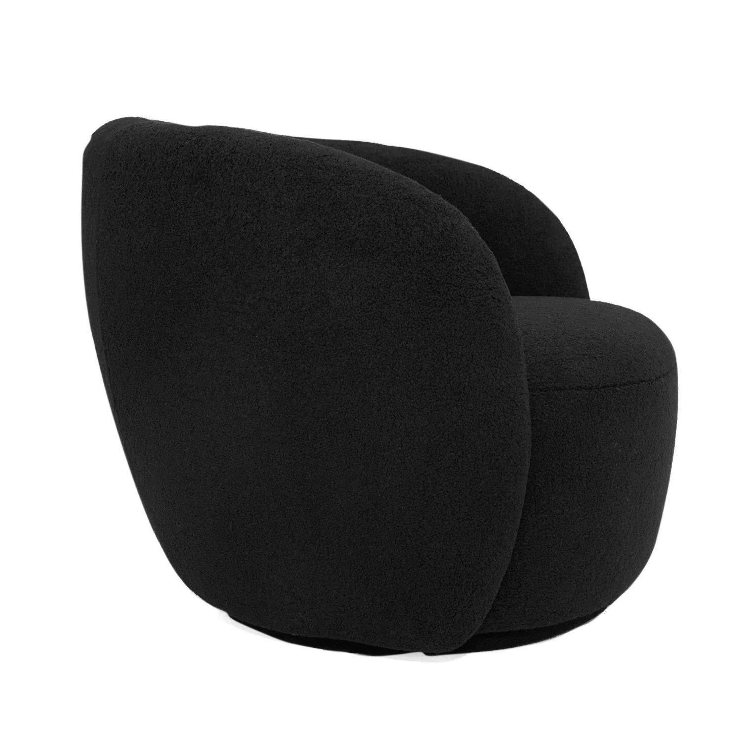 Luxury Black Fabric Accent Chair European Style for Villa