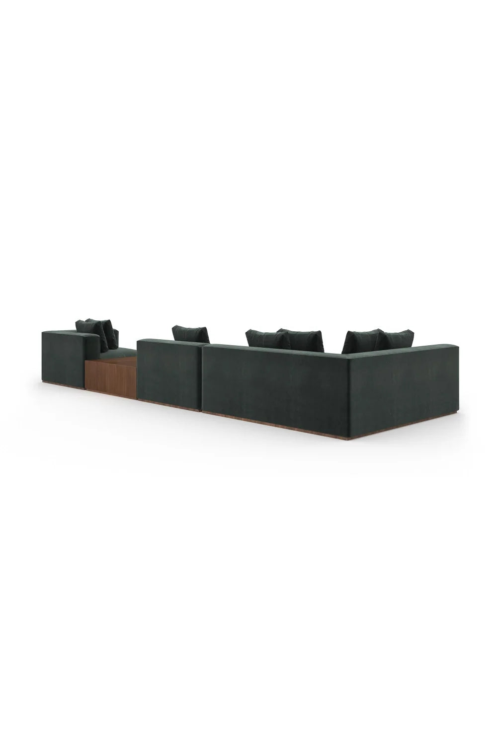 Luxury Black Fabric Sectional Sofa Modern Italian Style for Villa