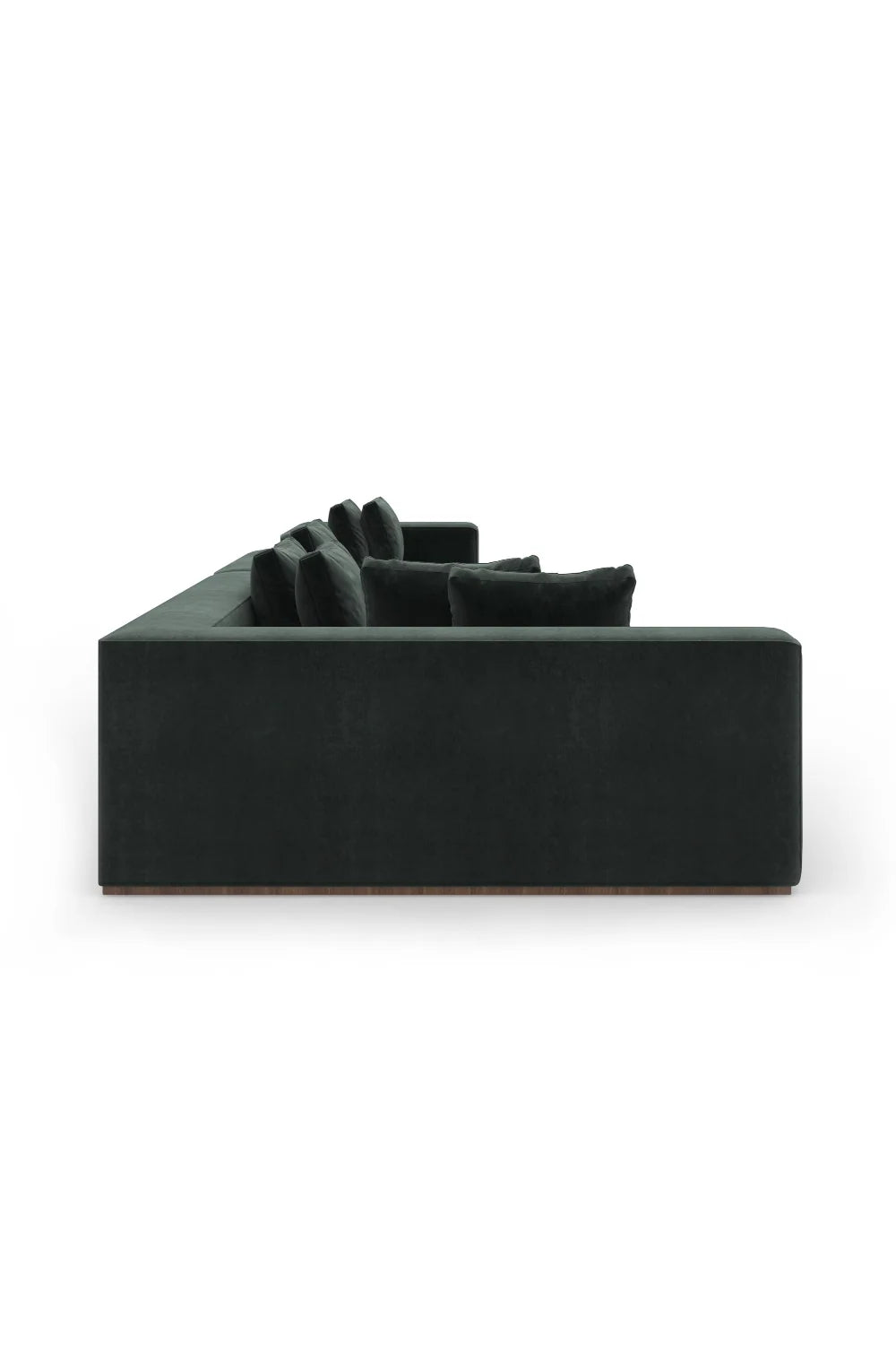 Luxury Black Fabric Sectional Sofa Modern Italian Style for Villa