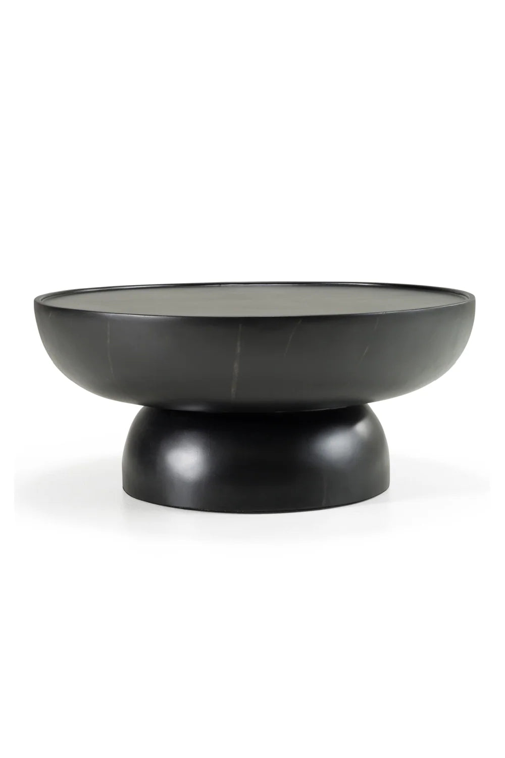 Luxury Black Fiberglass Coffee Table Modern Italian Style for Villa