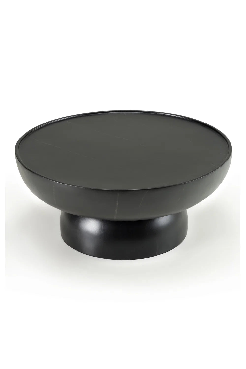 Luxury Black Fiberglass Coffee Table Modern Italian Style for Villa
