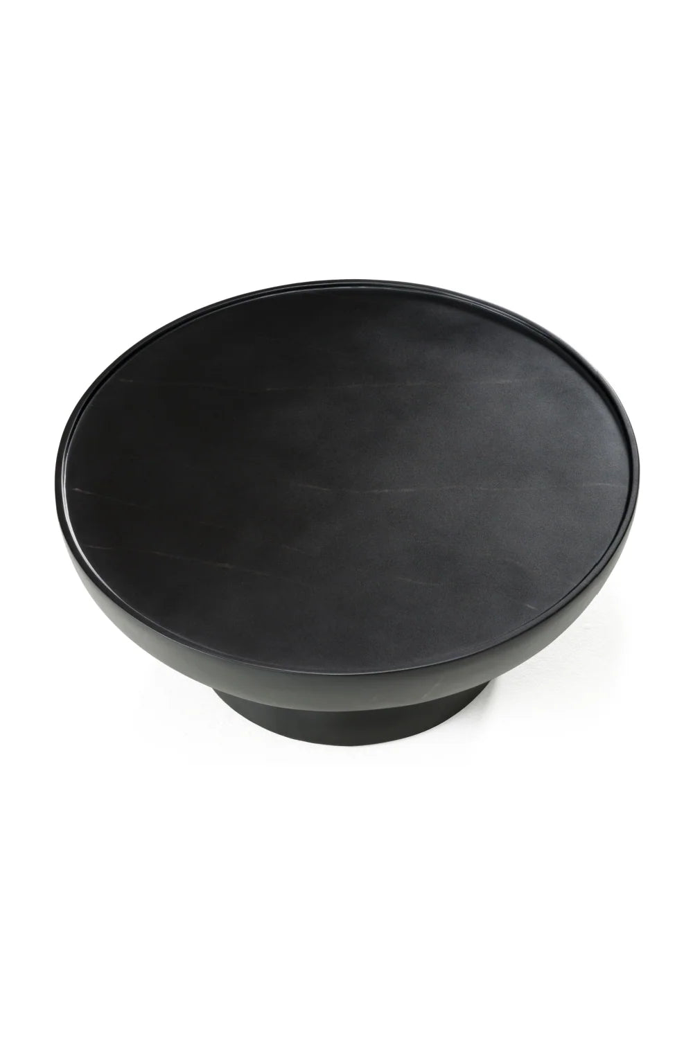 Luxury Black Fiberglass Coffee Table Modern Italian Style for Villa