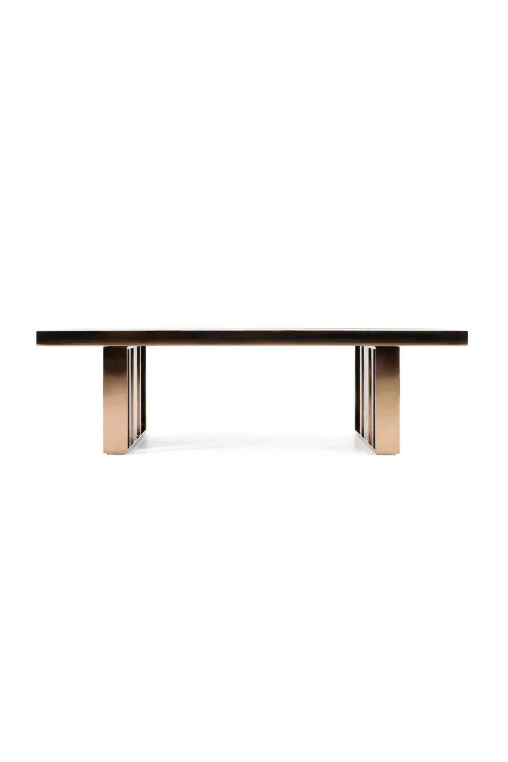 Luxury Black Glass Coffee Table Modern Italian Style for Villa