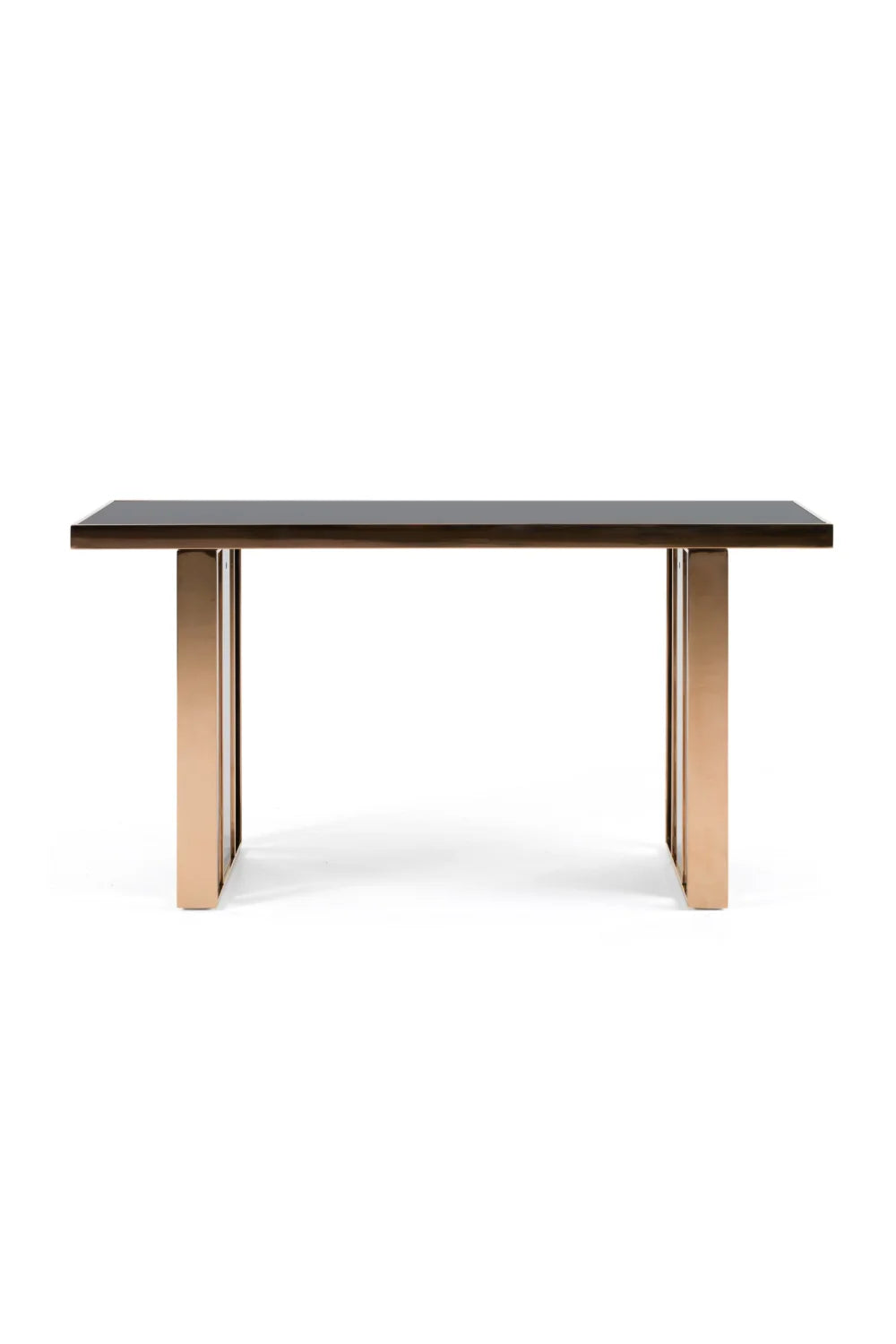 Luxury Black Glass Console Table Modern Italian Style for Villa