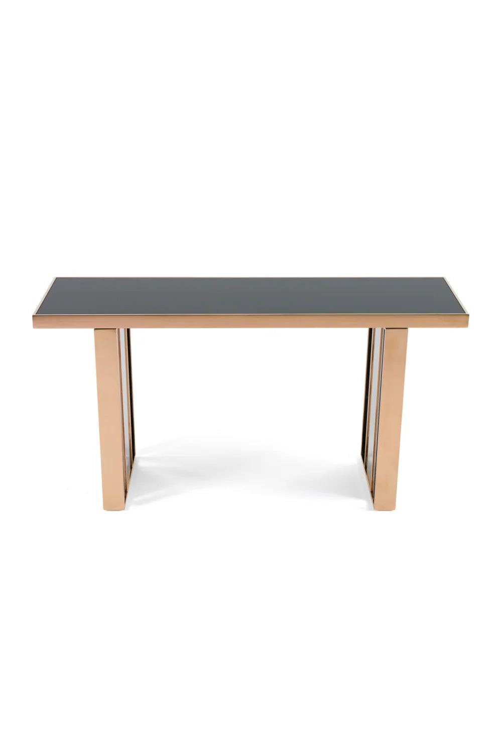 Luxury Black Glass Console Table Modern Italian Style for Villa