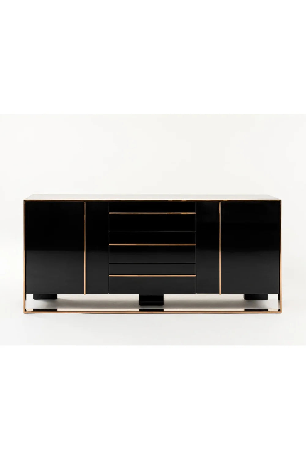 Luxury Black Gloss Sideboard European Style for Villa