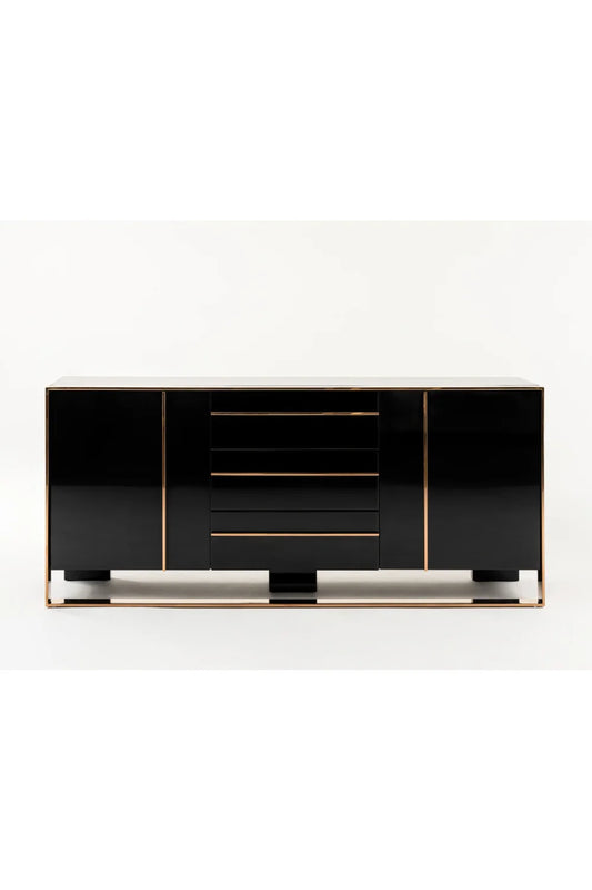 Luxury Black Gloss Sideboard European Style for Villa