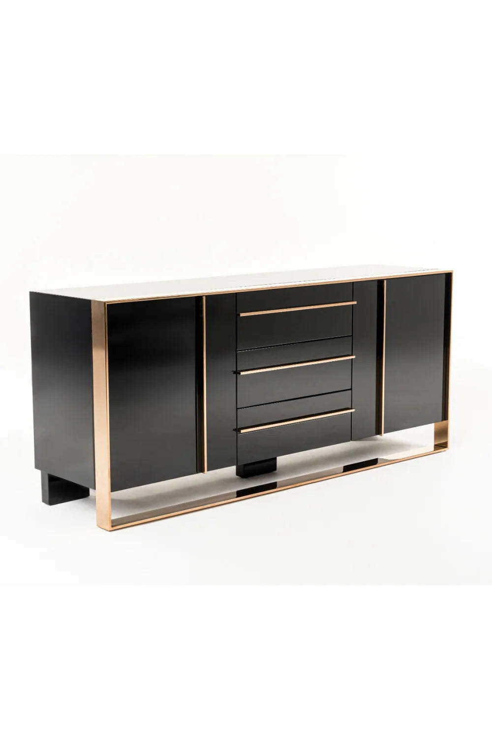 Luxury Black Gloss Sideboard European Style for Villa