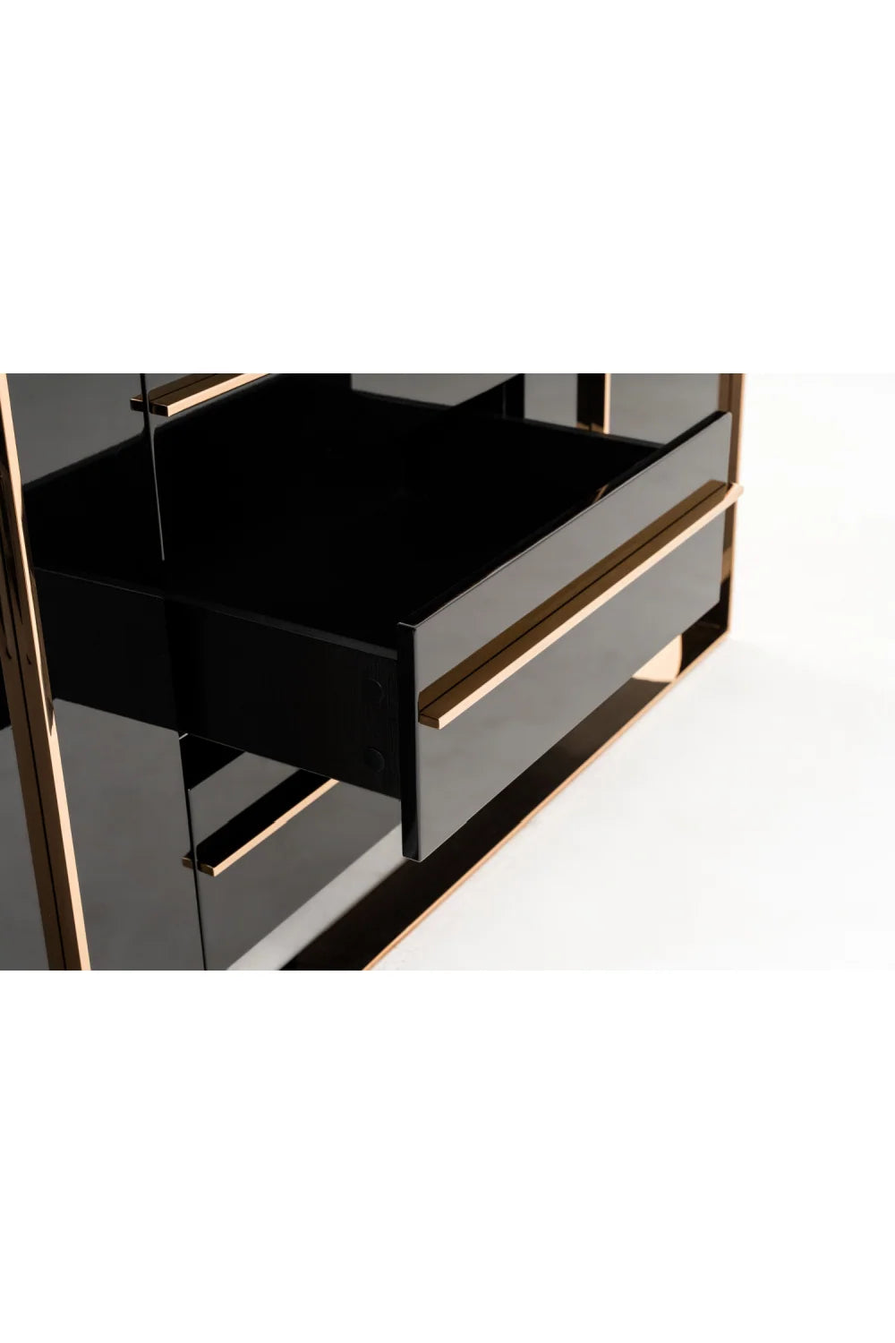 Luxury Black Gloss Sideboard European Style for Villa