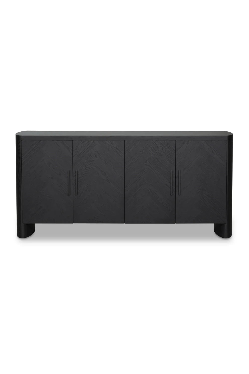 Luxury Black Herringbone Sideboard European Style for Villa