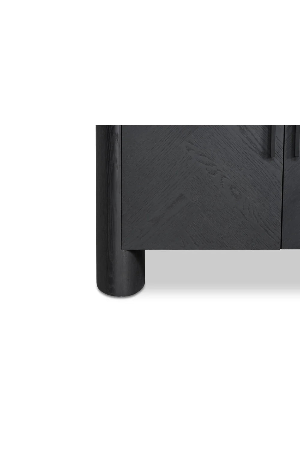 Luxury Black Herringbone Sideboard European Style for Villa
