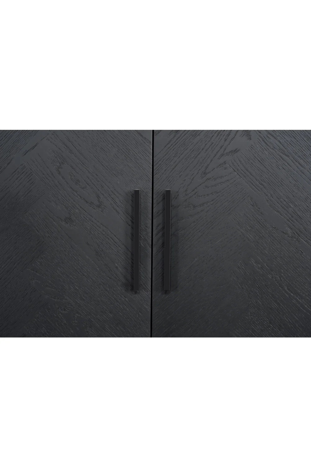 Luxury Black Herringbone Sideboard European Style for Villa