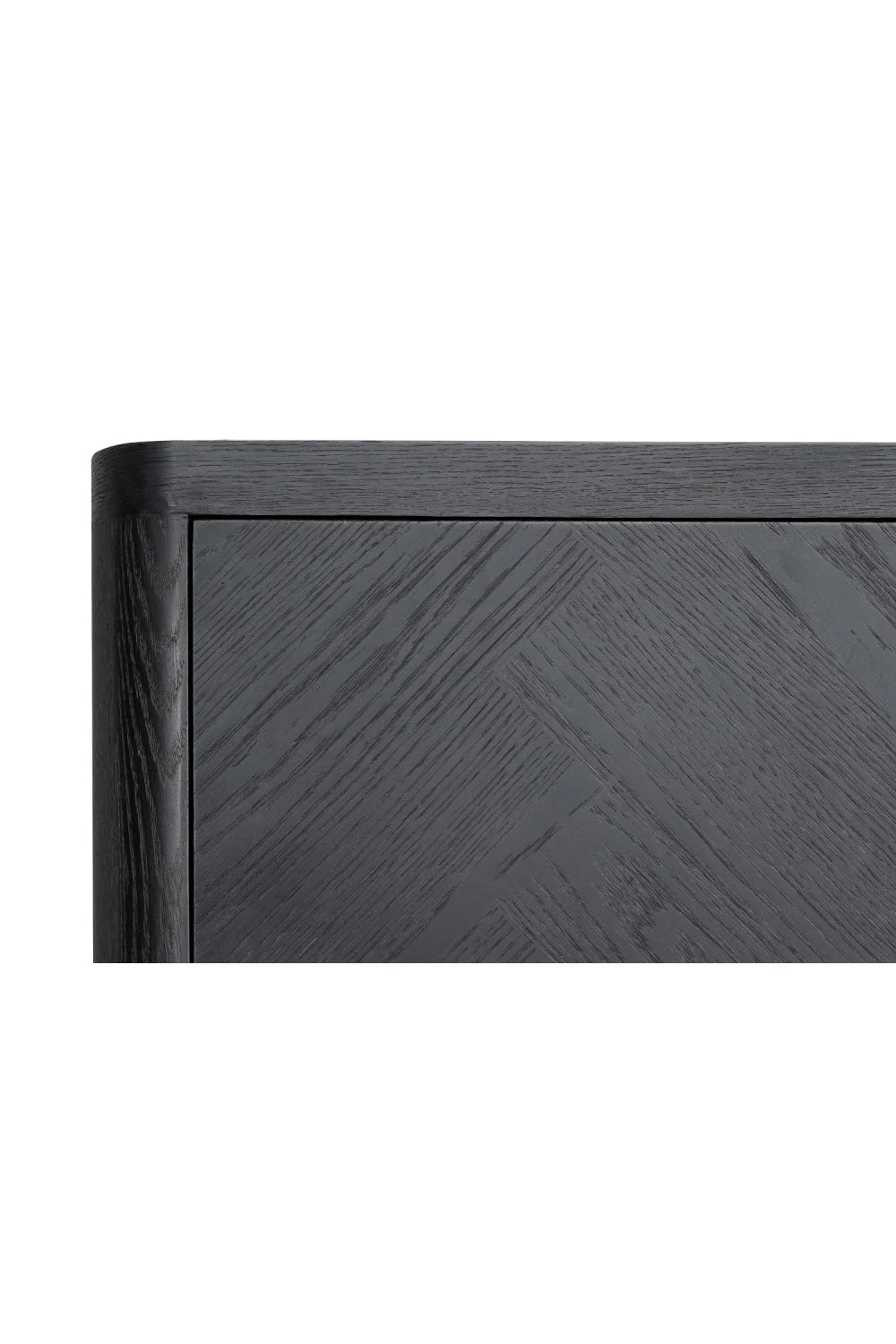 Luxury Black Herringbone Sideboard European Style for Villa