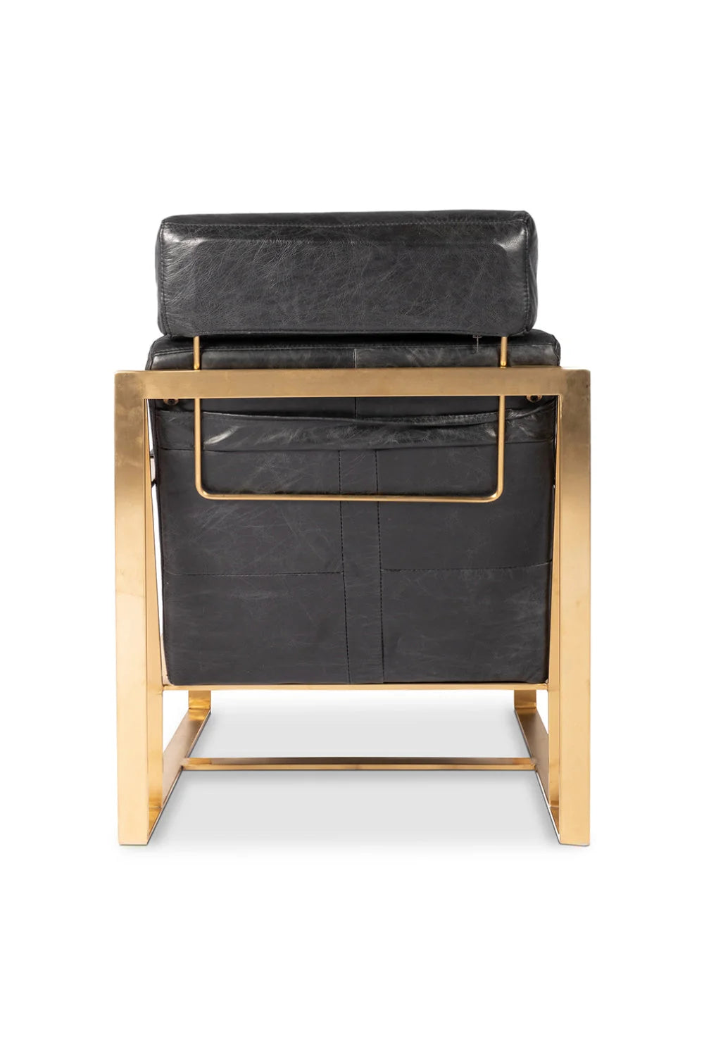 Luxury Black Leather Occasional Chair Modern Italian Style for Villa