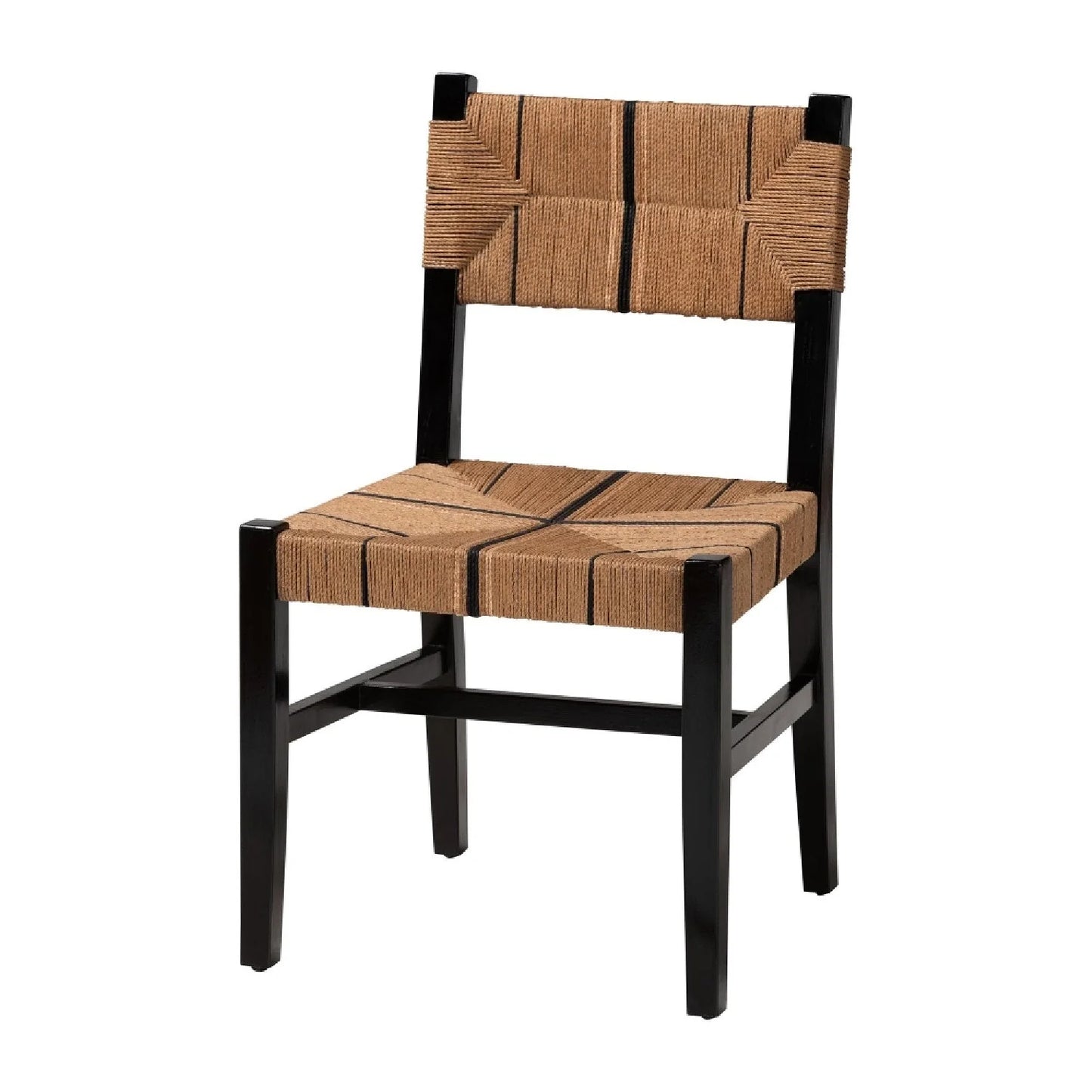 Luxury Black Mahogany Dining Chairs European Style for Villa