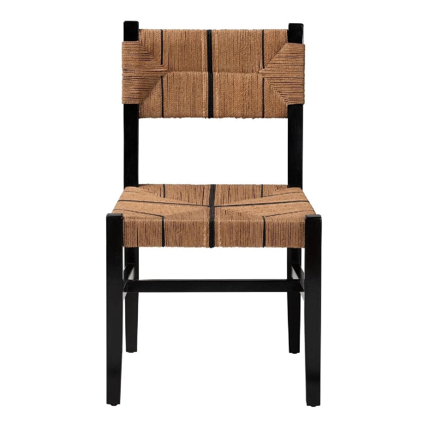 Luxury Black Mahogany Dining Chairs European Style for Villa