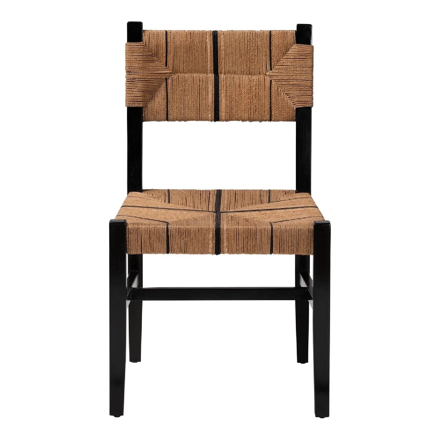 Luxury Black Mahogany Dining Chairs European Style for Villa
