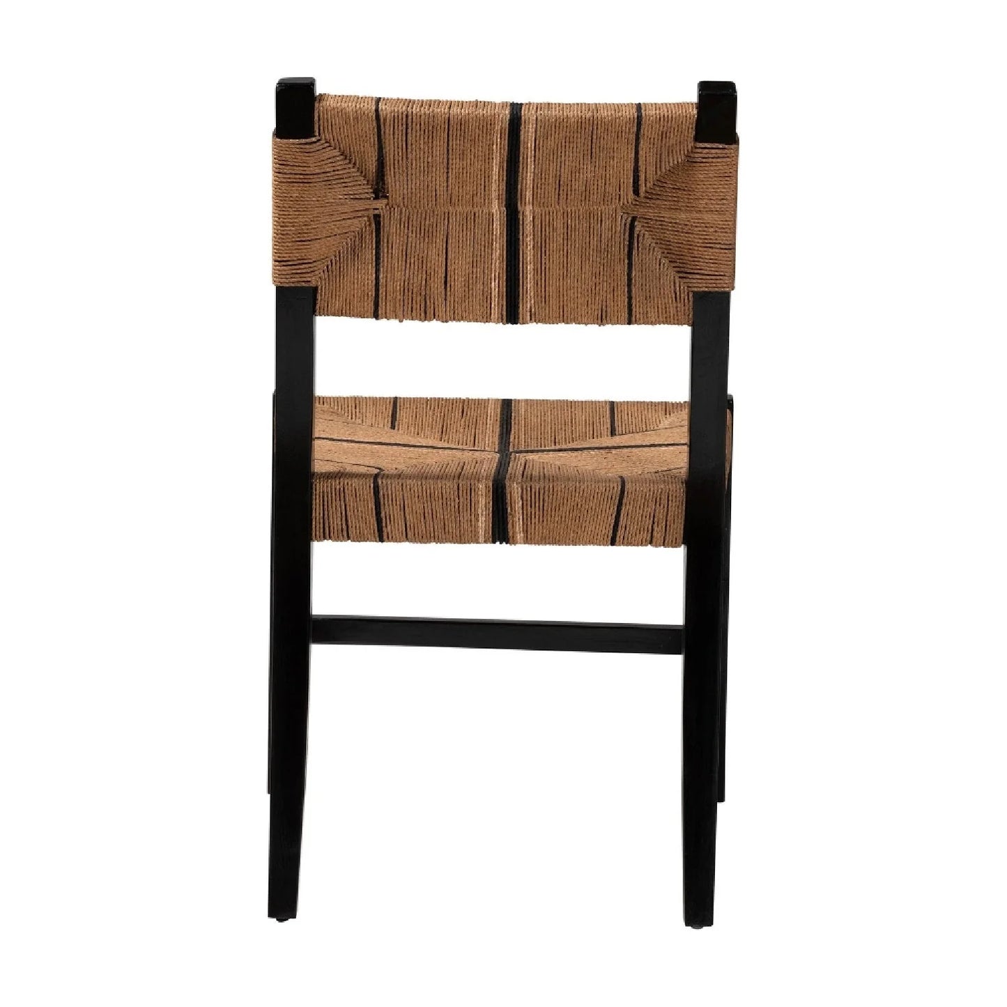 Luxury Black Mahogany Dining Chairs European Style for Villa