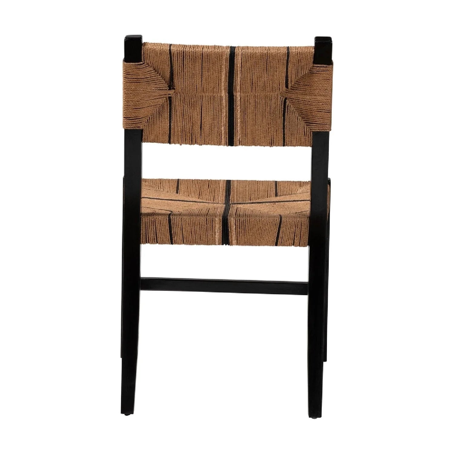 Luxury Black Mahogany Dining Chairs European Style for Villa