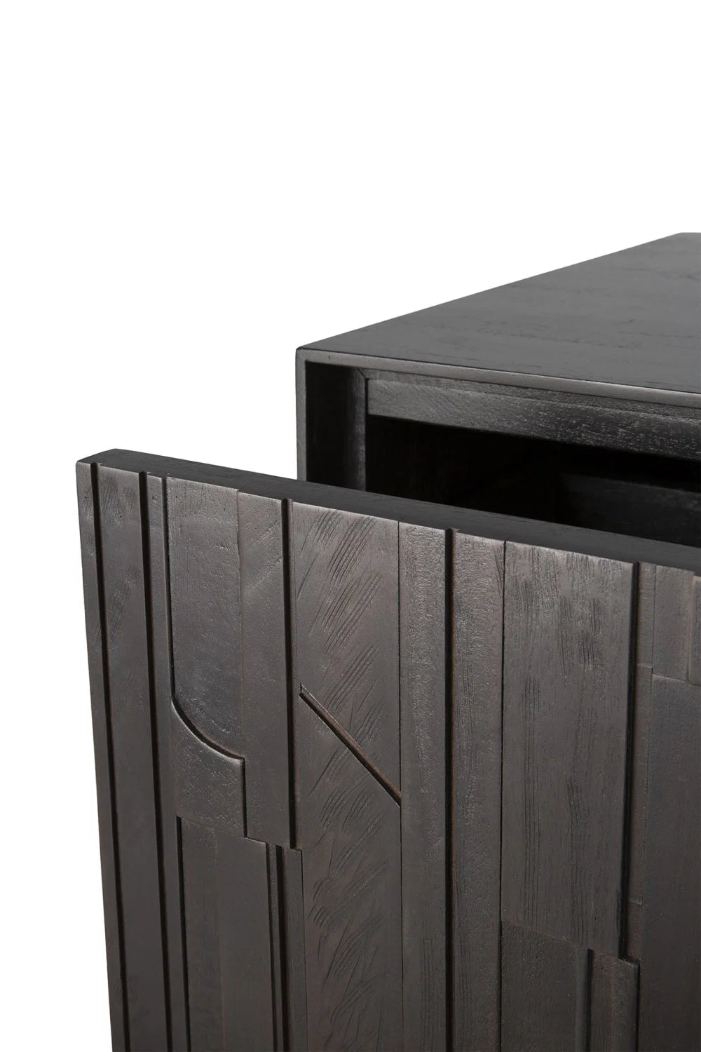 Luxury Black Mahogany TV Cabinet Modern Italian Style for Villa