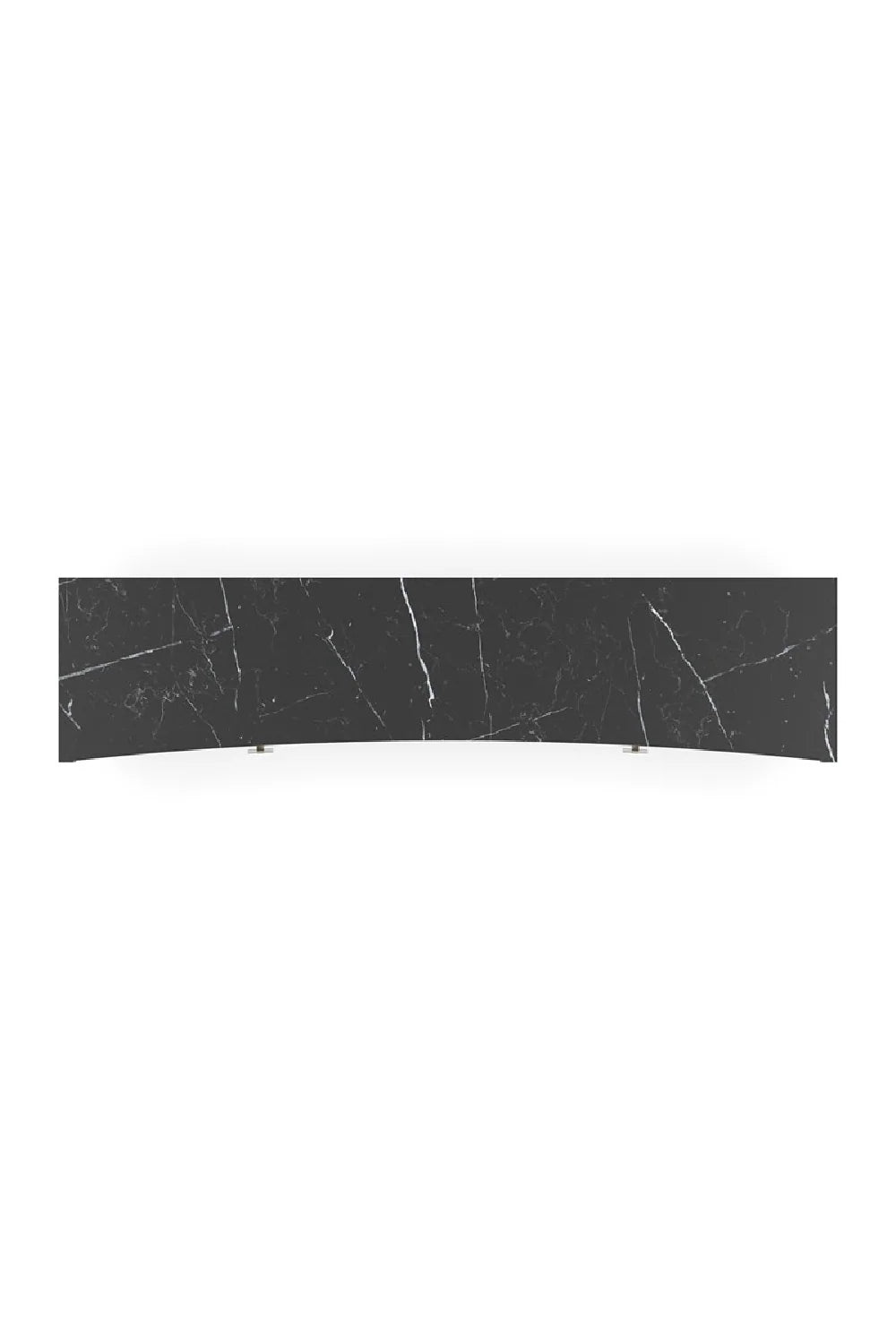 Luxury Black Marble 4-Door Sideboard European Style for Villa