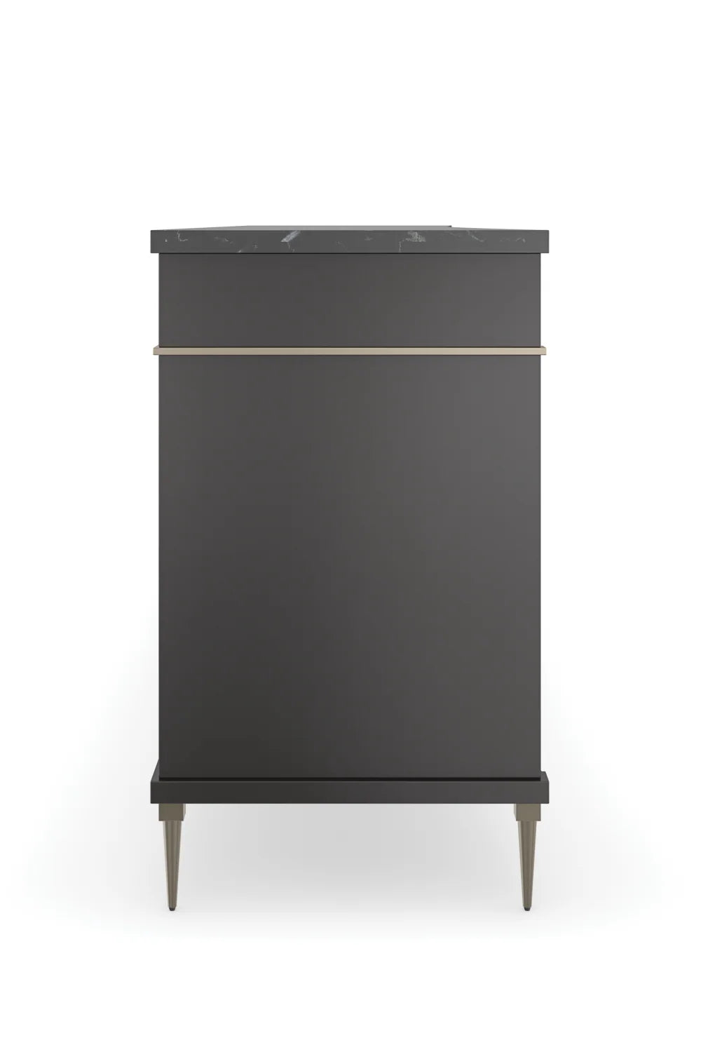 Luxury Black Marble 4-Door Sideboard European Style for Villa