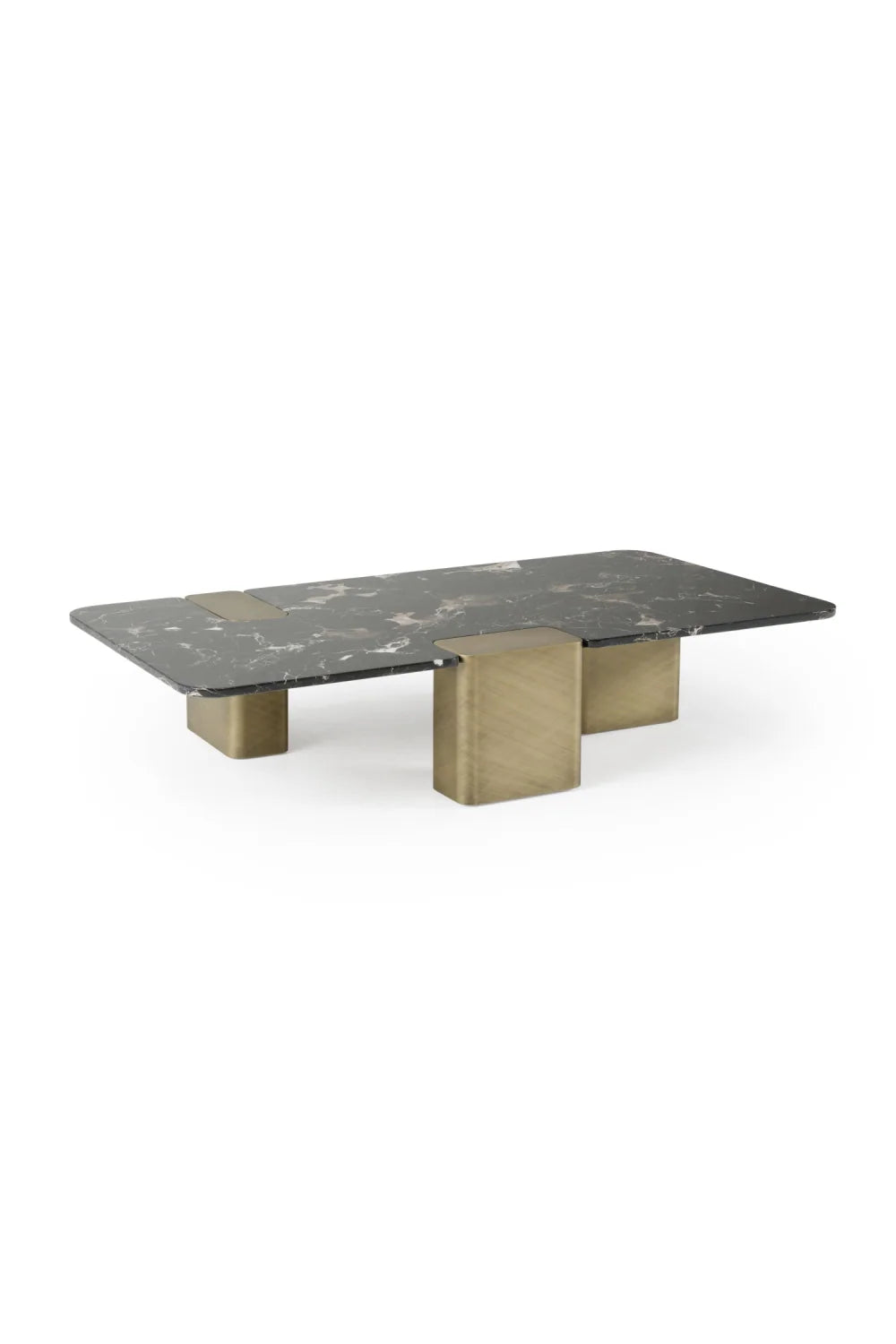 Luxury Black Marble Coffee Table Modern Italian Style for Villa