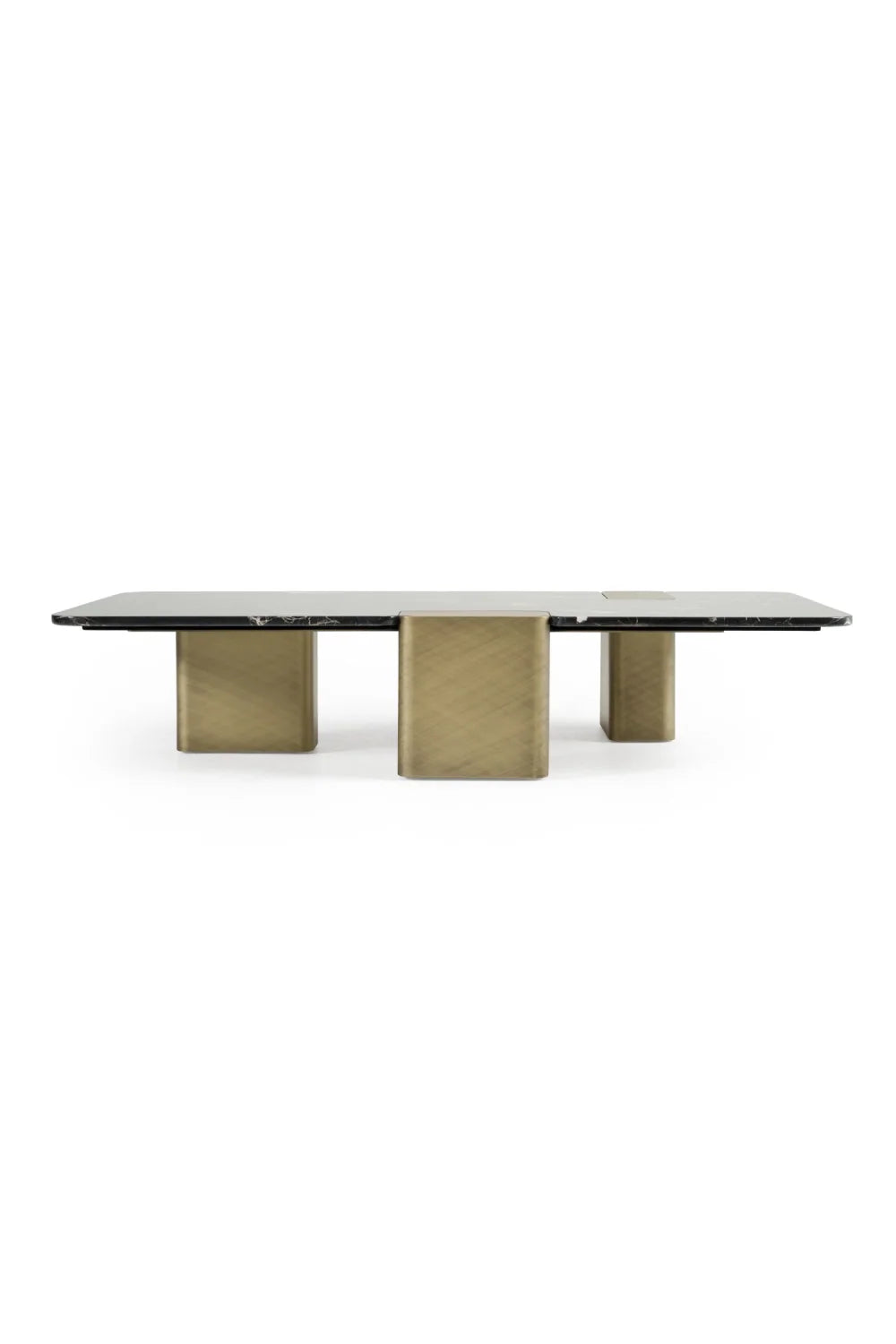 Luxury Black Marble Coffee Table Modern Italian Style for Villa
