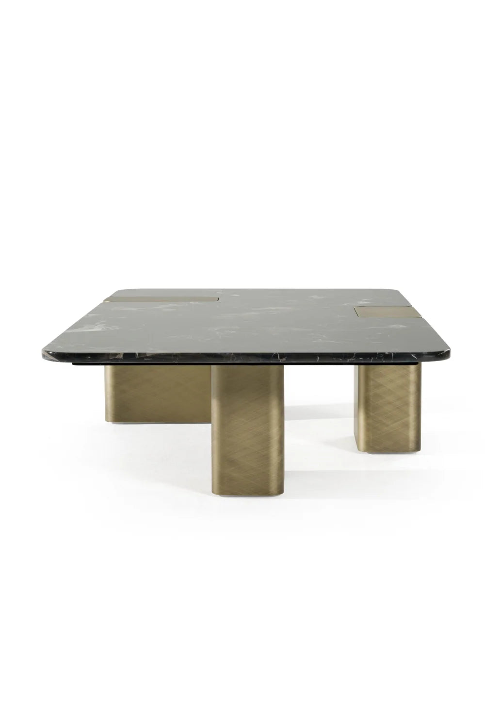 Luxury Black Marble Coffee Table Modern Italian Style for Villa